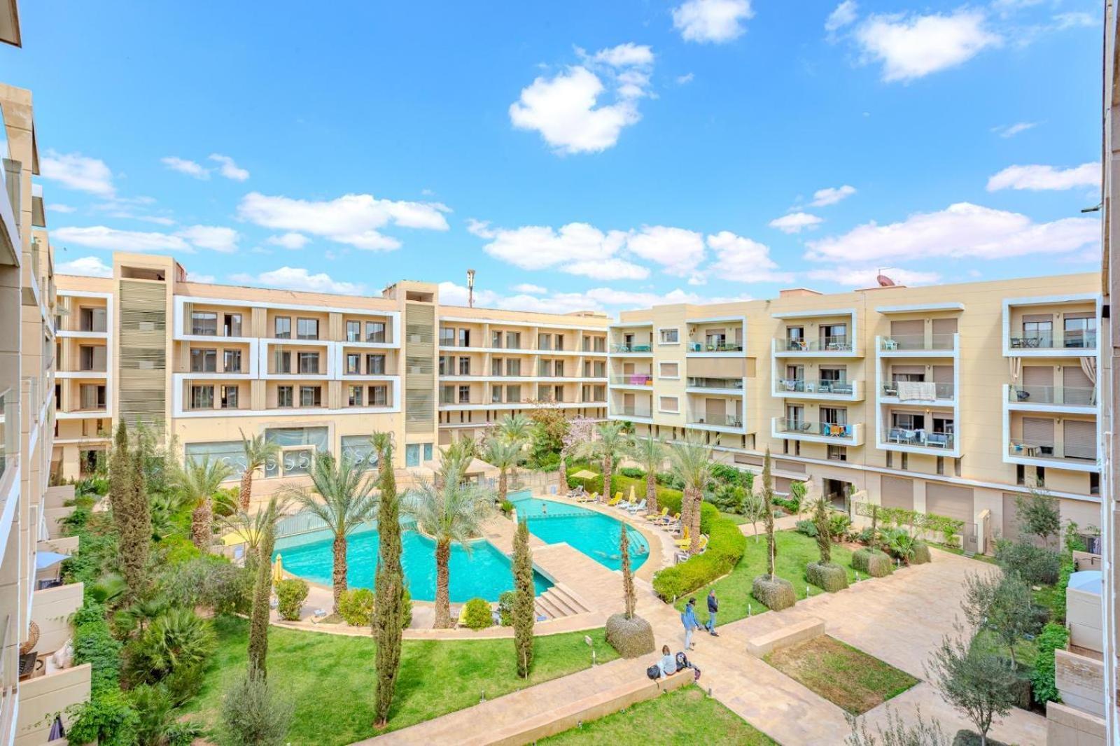 マラケシュRoyal Deluxe Platinum - Marrakech, Luxe Pool Viewアパートメント エクステリア 写真