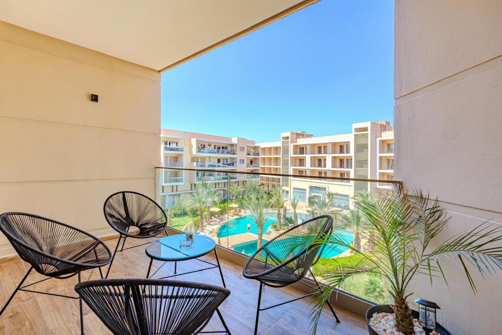 マラケシュRoyal Deluxe Platinum - Marrakech, Luxe Pool Viewアパートメント エクステリア 写真